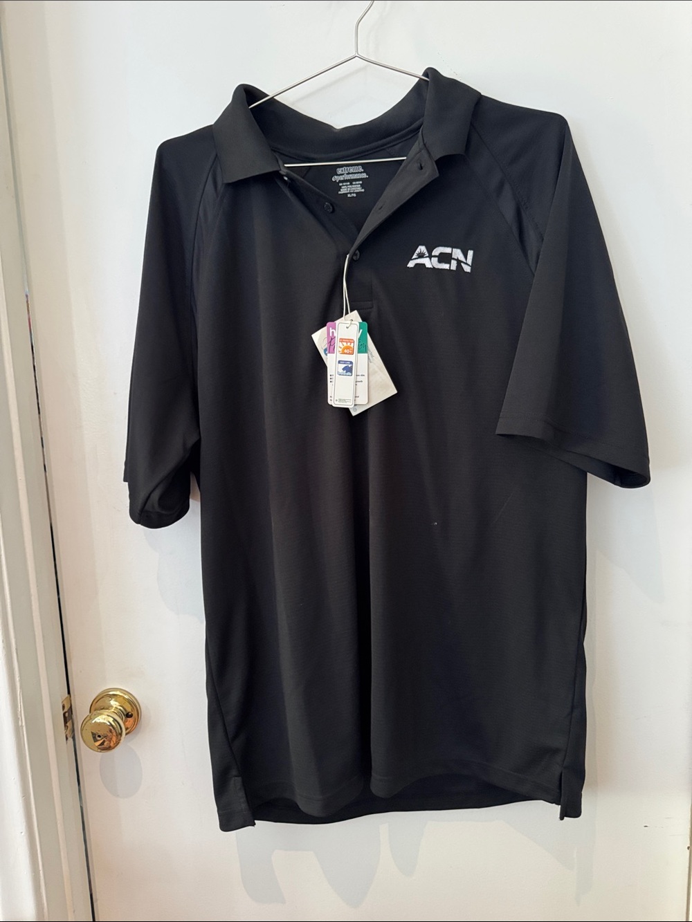 Men's Black Short-Sleeve Polo